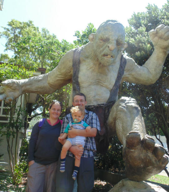 Rencontre surprenante pour Edouard et sa famille à Wellington 