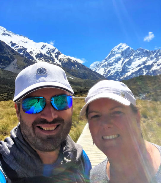 Rodolphe et Laetitia au Mont Cook