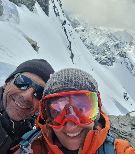 Sebastien et Audrey au ski à Queenstown