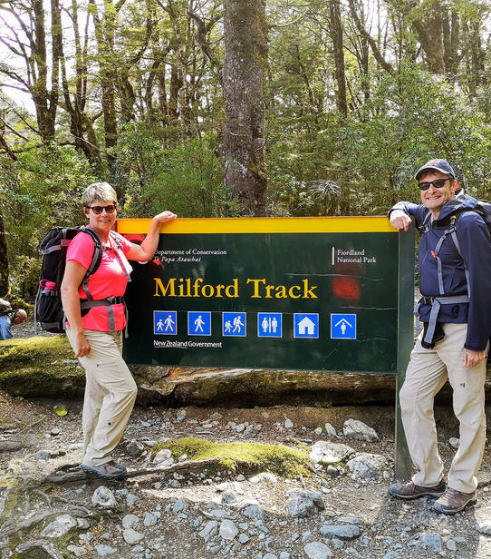Sidonie et Nicolas sur le Milford Track