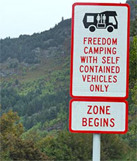 Panneau free camping