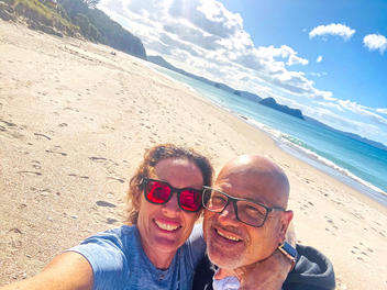 Famille en voyage en Nouvelle-Zélande