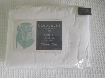 Draps Blanc Coton- King Single Draps Blanc Coton- King Single