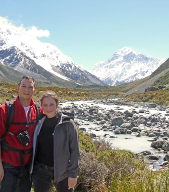 Jérémie et sa femme au Mt Cook