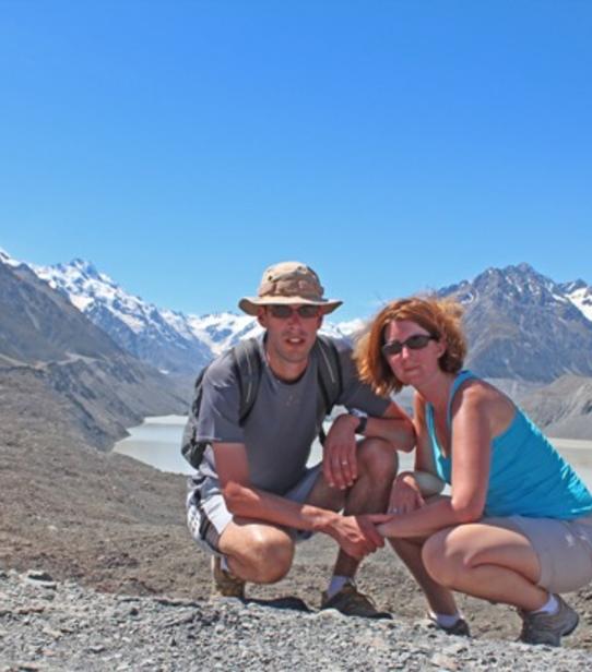Lucie en lune de miel - Tasman glacier lake